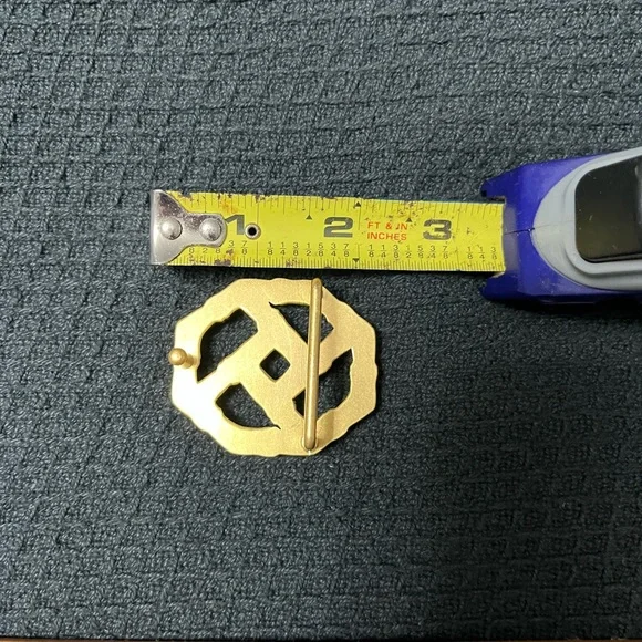 J. McLaughlin Reversible Brown Belt with Gold Buckle - Picture 11 of 12